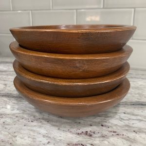 Vintage Woodcroftery MCM Wooden Bowls - Set of 4